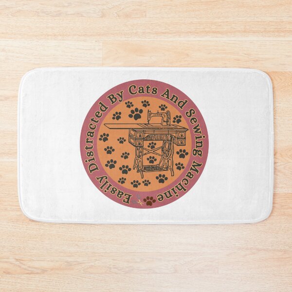 Item preview, Easily Distracted By Cats And Sewing Machine designed and sold by Wiss2Arts.