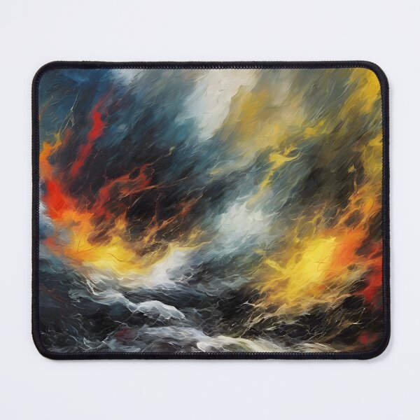 Item preview, Raging Storm in a Peaceful Lake - Impressionist Abstract designed and sold by colorvisionart.