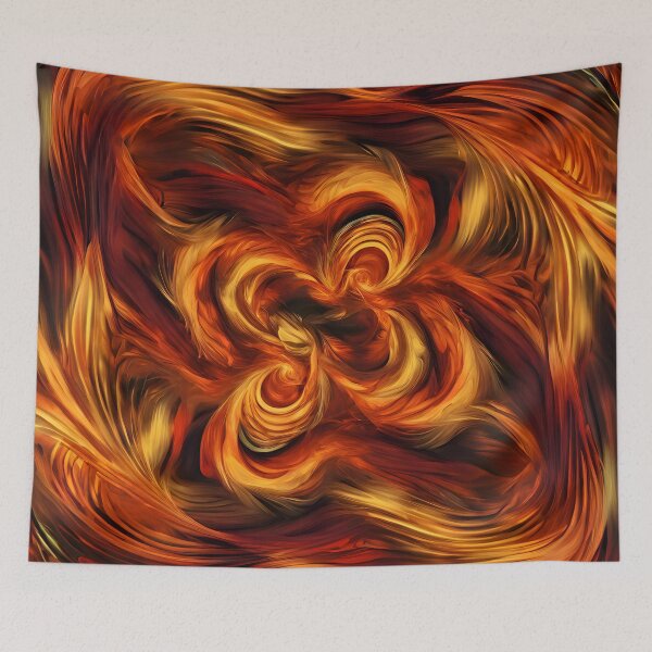 Item preview, Flickering and Twisting Fire Flames Abstract designed and sold by colorvisionart.