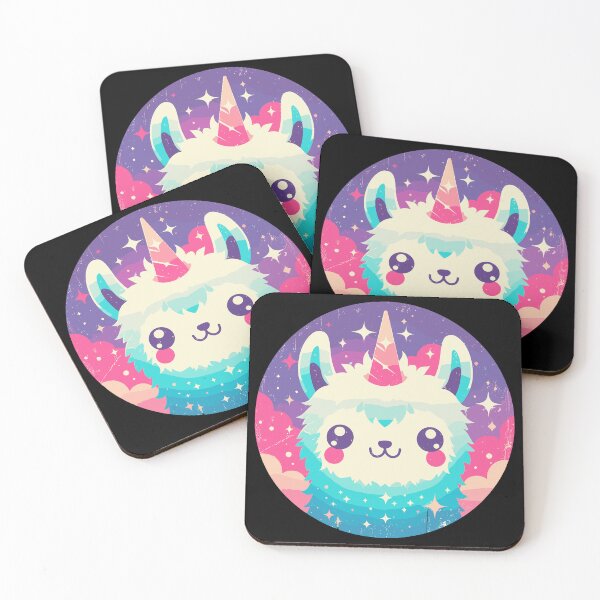 Item preview, Kawaii rainbow llamacorn unicorn llama designed and sold by TomFrontierArt.