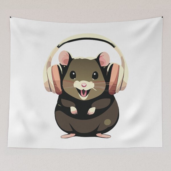 Item preview, The hamster listens to music designed and sold by nvrprooo.