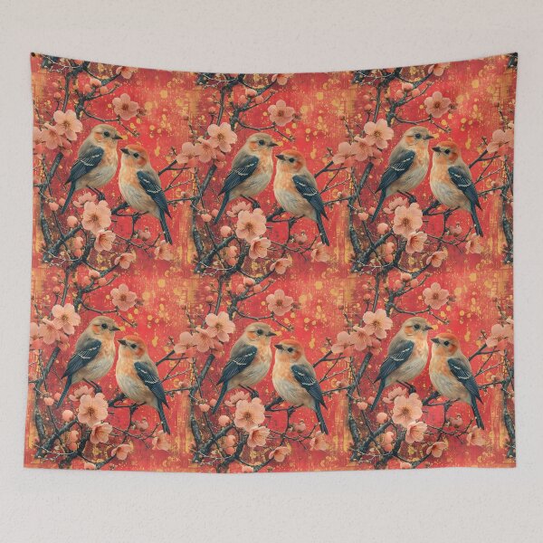 Item preview, Vintage Love Birds: Romantic Collage Artwork designed and sold by Moisky Patterns.