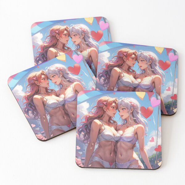 Item preview, Galentines Day Anime, Lesbian Velentine's Day  designed and sold by Mandala108.