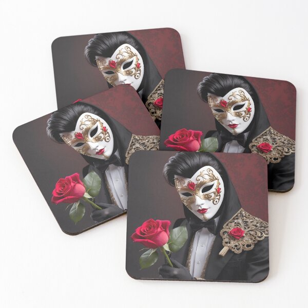 Item preview, Gorgeous romantic man in Venetian mask  designed and sold by Khala.