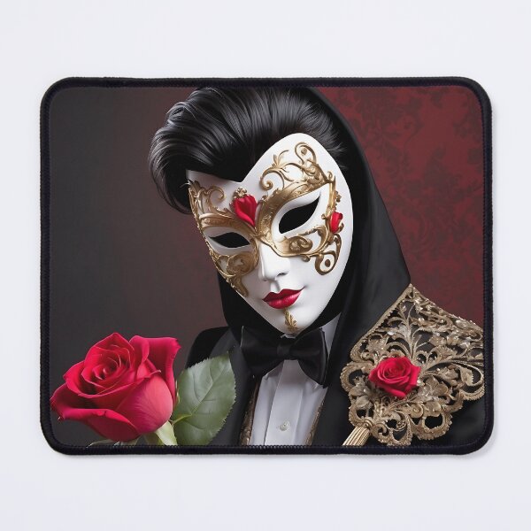 Item preview, Gorgeous romantic man in Venetian mask designed and sold by Khala.