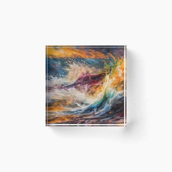 Item preview, Violent Tidal Wave Impressionist Abstract - Dynamic Ocean Art designed and sold by colorvisionart.