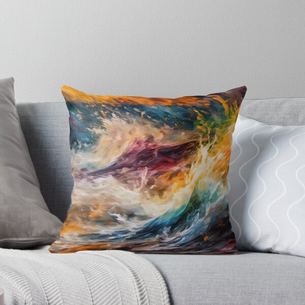 Item preview, Violent Tidal Wave Impressionist Abstract - Dynamic Ocean Art designed and sold by colorvisionart.