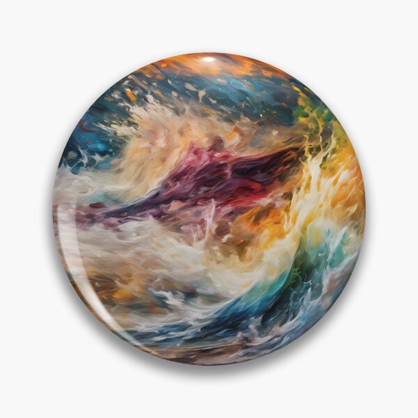 Item preview, Violent Tidal Wave Impressionist Abstract - Dynamic Ocean Art designed and sold by colorvisionart.