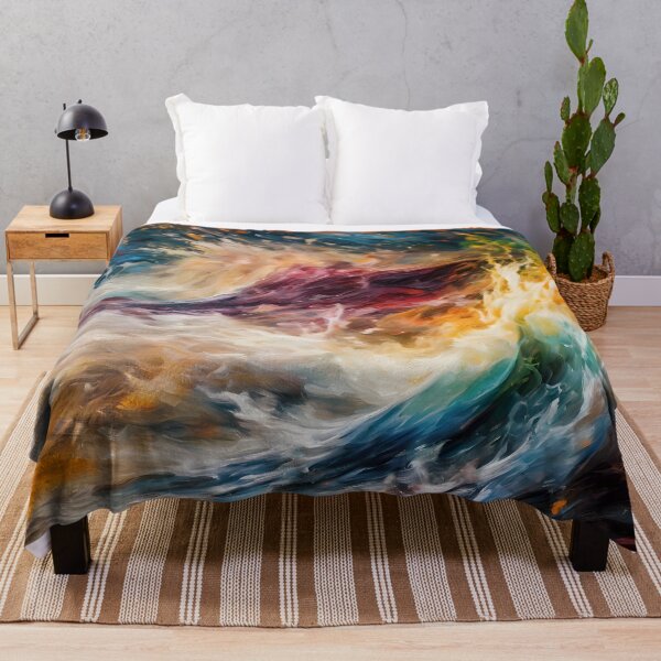 Item preview, Violent Tidal Wave Impressionist Abstract - Dynamic Ocean Art designed and sold by colorvisionart.