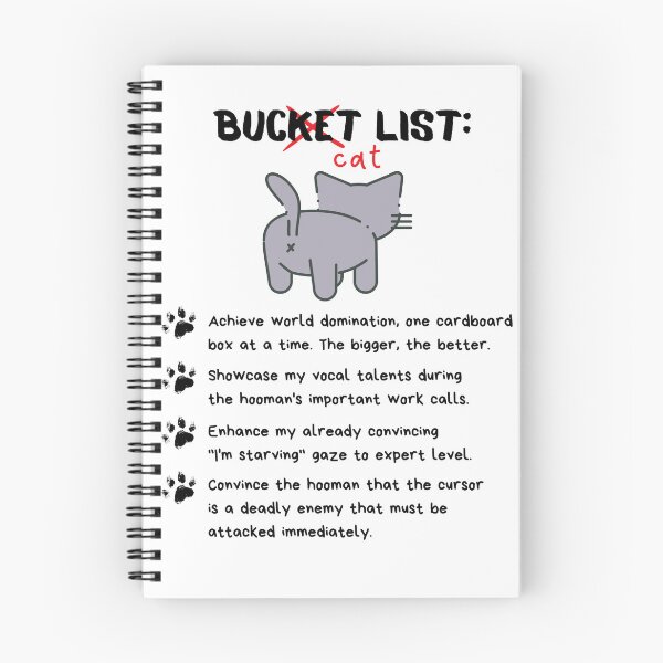 Item preview, Cat Bucket Bucat List designed and sold by PurrfectJourney.