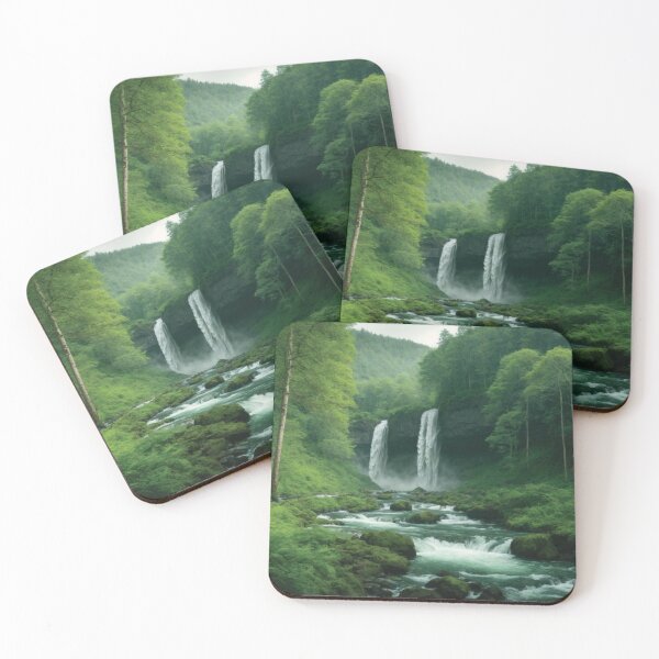Item preview, Forest with waterfalls designed and sold by Myriam Iart.