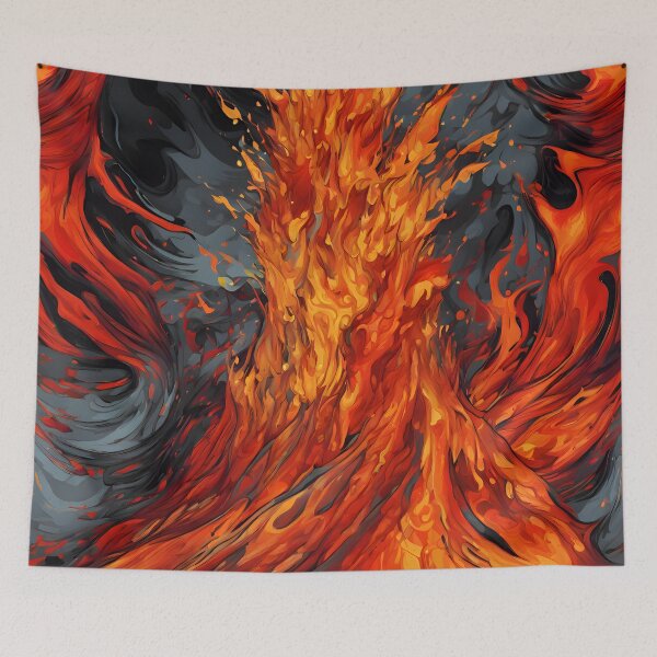 Item preview, Towering Volcano Eruption Abstract designed and sold by colorvisionart.
