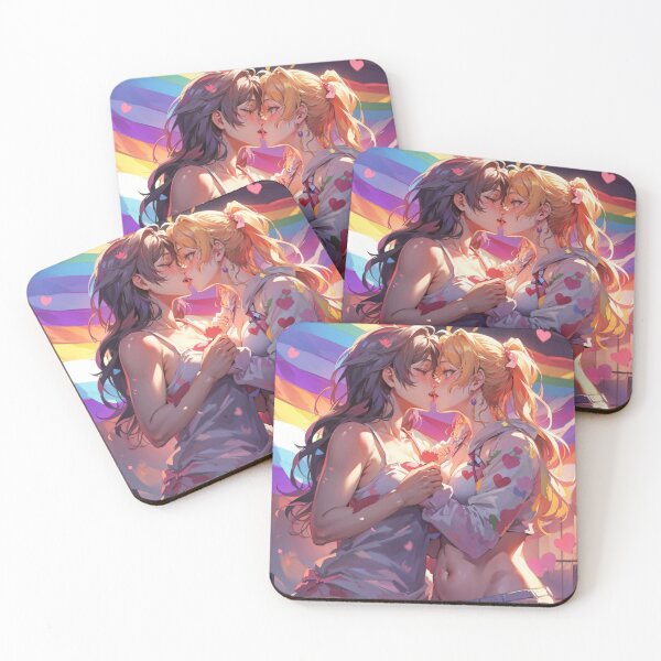 Item preview, Galentines Day Anime, Lesbian Velentine's Day  designed and sold by Mandala108.