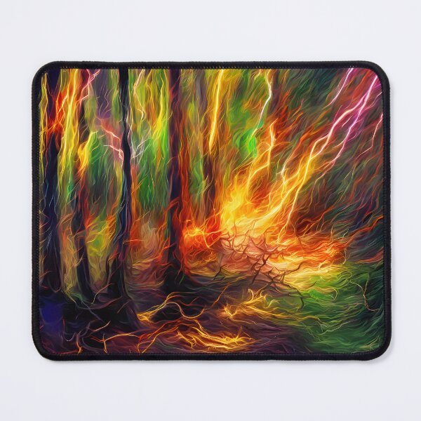 Item preview, Sudden Lightning Strike in a Quiet Forest - Impressionist Abstract Art designed and sold by colorvisionart.