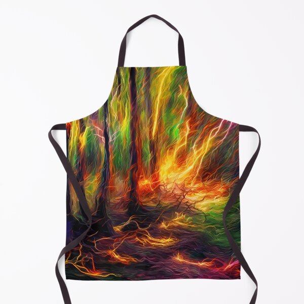 Item preview, Sudden Lightning Strike in a Quiet Forest - Impressionist Abstract Art designed and sold by colorvisionart.