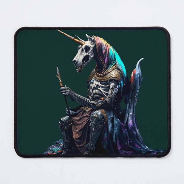 Item preview, Unicorn knight. Zombie unicorn. In the iridescent Gothic style. Skull. Halloween Zombie Unicorn designed and sold by Anastasiia Yurevych.