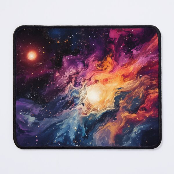Item preview,  abstract representation of the cosmos, with swirling colors, starbursts, and nebula-like formations. Think about how the universe's vastness and beauty can be captured in an abstract form. designed and sold by officialali2022.