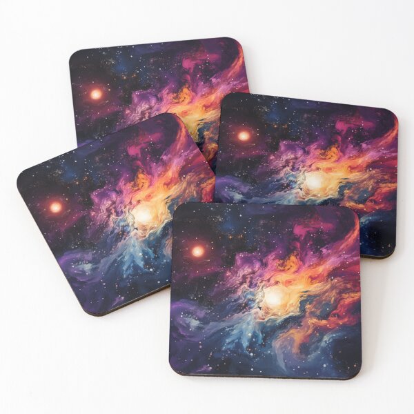 Item preview,  abstract representation of the cosmos, with swirling colors, starbursts, and nebula-like formations. Think about how the universe's vastness and beauty can be captured in an abstract form. designed and sold by officialali2022.