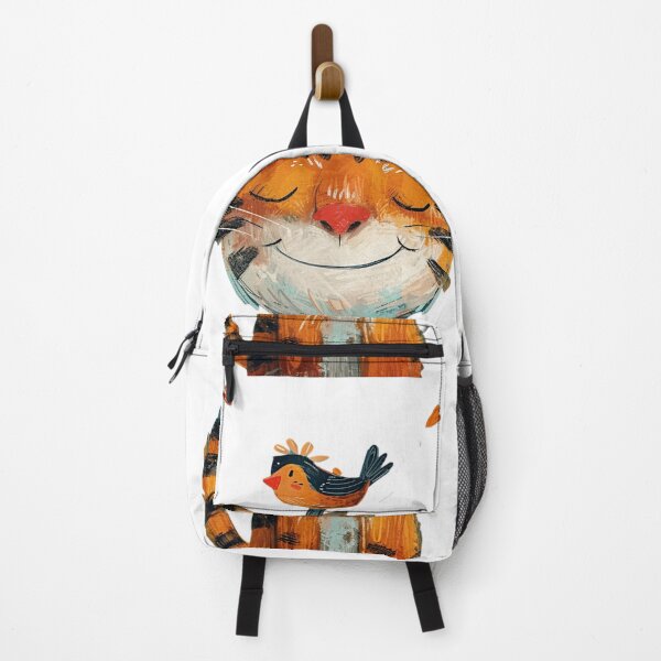 Item preview, Tiger And Bird Canvas - Watercolor Wonder designed and sold by fluidwatercolor.