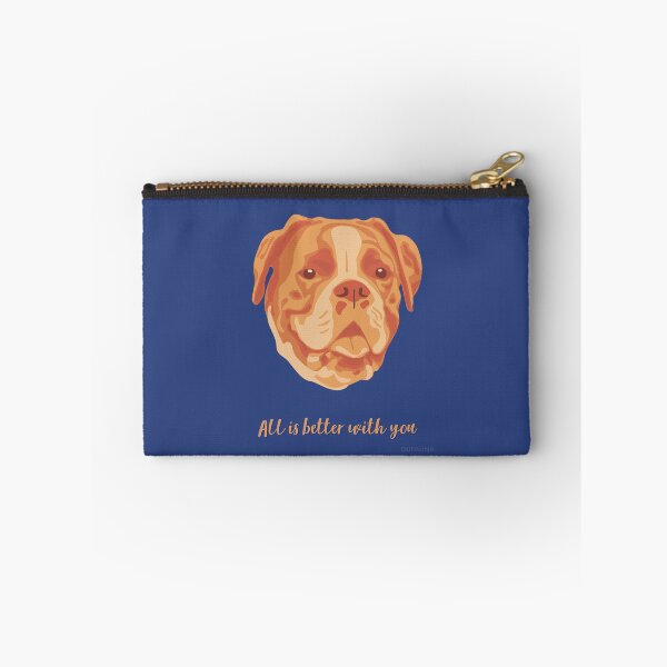 Item preview, DuFauna Boxer Orange and Blue Smiling Face "All is better with you" designed and sold by DuFauna.