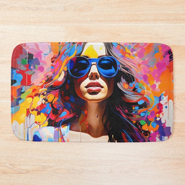 Item preview, retro woman watercolour splash art designed and sold by Metaverse8.