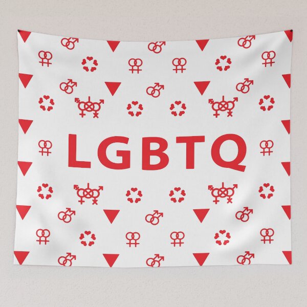 Item preview, RED LGBTQ Pride Repeat Graphic designed and sold by IBD-HOUS.
