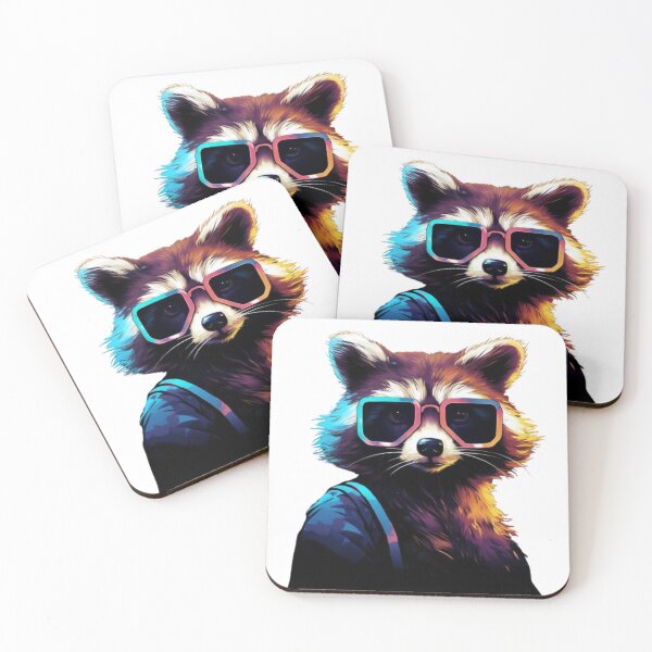 Item preview, Rainbow Raccoon Digital Motif designed and sold by zolarche.