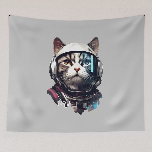 Item preview, The serious cat with hemet designed and sold by oilidesing.