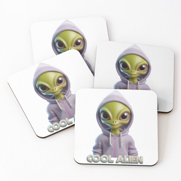Item preview, Cool and cute alien in a hoodie designed and sold by UFOFashionista.