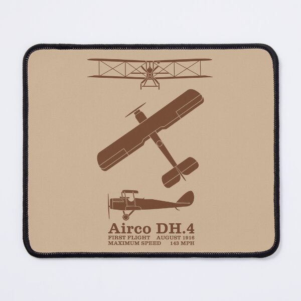 Item preview, Airco DH.4 British Biplane WW1 Silhouettes Infographic designed and sold by MilitaryMart.
