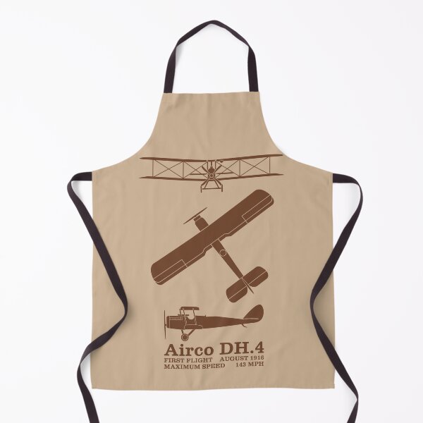 Item preview, Airco DH.4 British Biplane WW1 Silhouettes Infographic designed and sold by MilitaryMart.