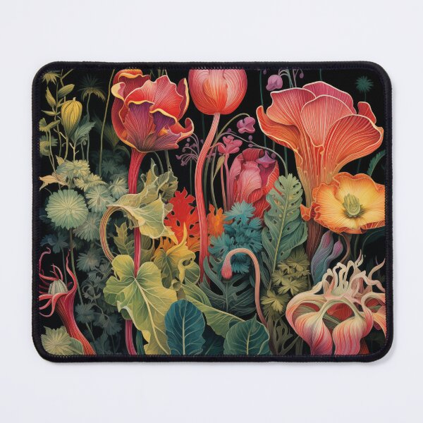 Item preview, detailed botanical illustrations, but with a twist – perhaps the plants are semi-mechanical, or they exhibit unusual colors and patterns not found in nature designed and sold by officialali2022.