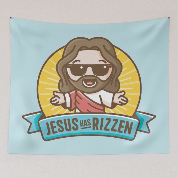 Item preview, Jesus Has Rizzen Funny Christian He Has Rizzen Cute Kawaii Christ Rizz Meme designed and sold by artworkathome.