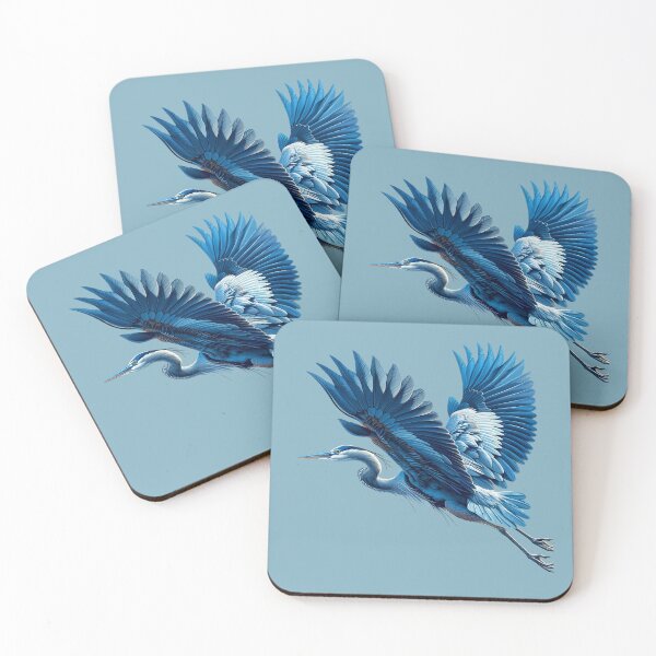 Item preview, A Magnificent  Great Blue Heron in Flight - Bird Art Design designed and sold by SandbarTees.