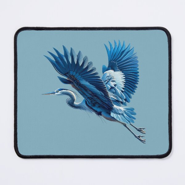 Item preview, A Magnificent Great Blue Heron in Flight - Bird Art Design designed and sold by SandbarTees.