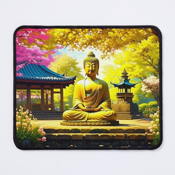Item preview, Buddha Cherry Blossom Garden with Pagoda and Koi Lotus Pond designed and sold by HippieFarms11.