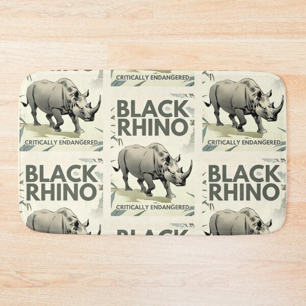 Item preview, Black Rhino Critically Endangered Species designed and sold by Kayley  |  QuintaDaColherArtes.