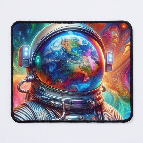 Item preview, Orbiting Oasis: Earth's Cosmic Gaze designed and sold by ArtComixHaven.