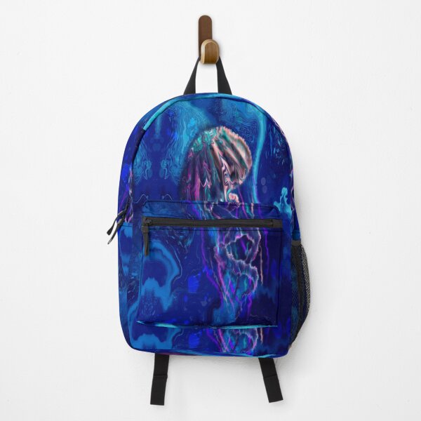 Item preview, Luminous Cubozoa, abstract jelly fish digital fluid pour designed and sold by MayGreenAbgrall.