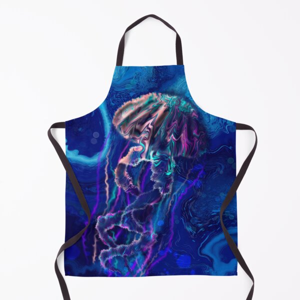 Item preview, Luminous Cubozoa, abstract jelly fish digital fluid pour  designed and sold by MayGreenAbgrall.