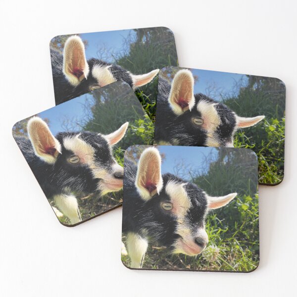Item preview, Baby Goat and clover flower designed and sold by CritterCapers.