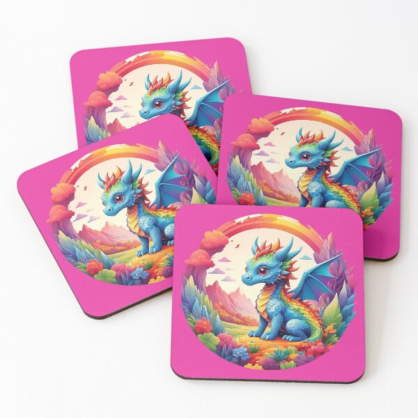 Item preview, Charming Rainbow Chameleon: Cute baby dragon design designed and sold by Minpadesign.