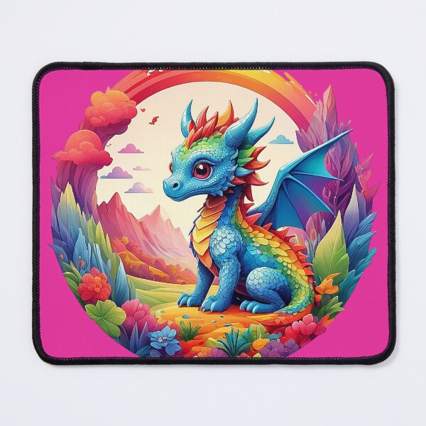 Item preview, Charming Rainbow Chameleon: Cute baby dragon design designed and sold by Minpadesign.