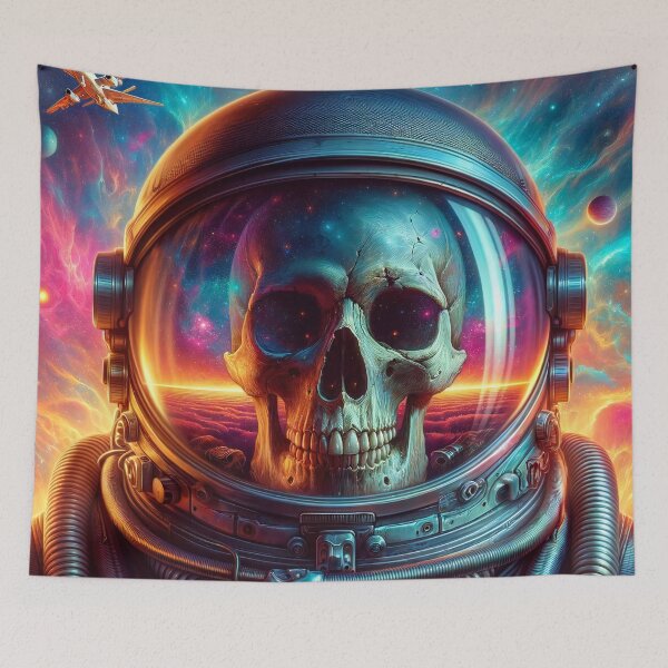 Item preview, Celestial Buccaneer: Skull Among the Stars designed and sold by ArtComixHaven.
