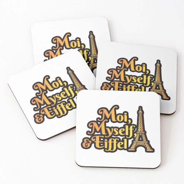Item preview, Eiffel Tower Moi Myself and Eiffel I Pun designed and sold by SpottedDesigns.