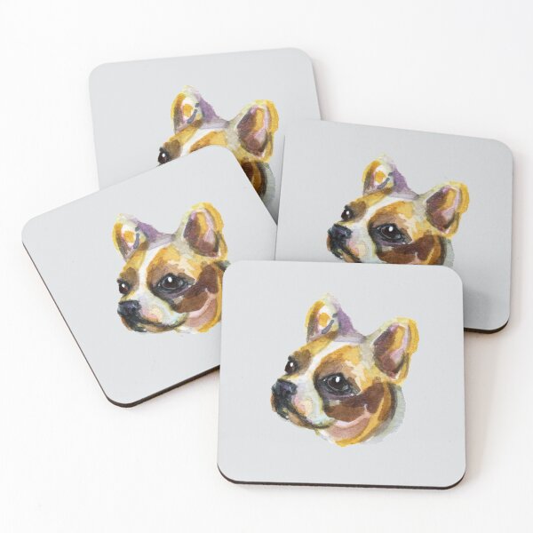 Item preview, French Bulldog watercolour painting designed and sold by Funsize-Art.
