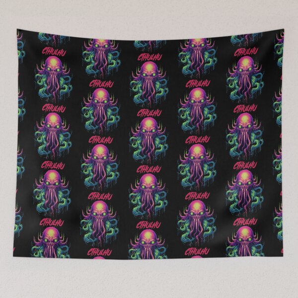 Item preview, Cthulhu - synthwave cyberpunk designed and sold by GlitchGrotesque.