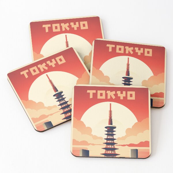 Item preview, Tokyo Japan - Tokyo Tower Vintage Travel Poster Retro designed and sold by artra-shop.