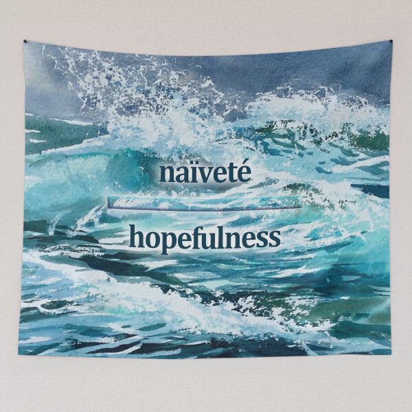 Item preview, the line between naïveté anD HOPEFULNESS IS ALMOST INVISIBLE designed and sold by RadRoseRhapsody.