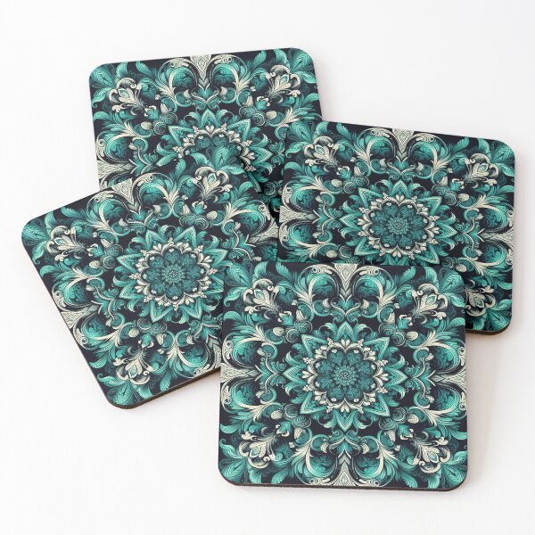 Item preview, Turquoise Mandala Art - Bohemian Meditation Spiritual designed and sold by ProjectNoah.